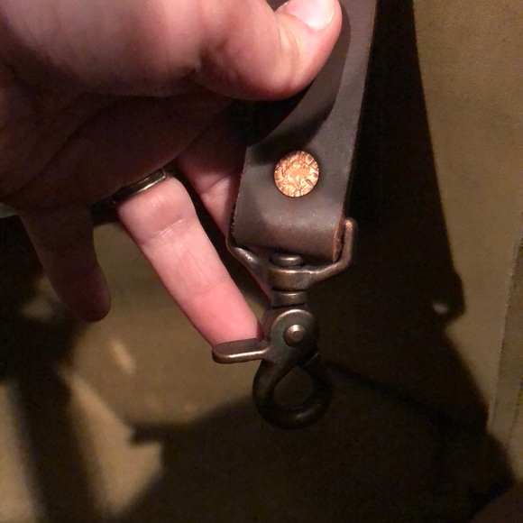 Black feather leather tote - Picture 3 of 4